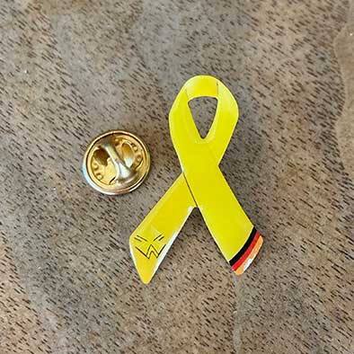 Gelbe Schleife Pin (groß)